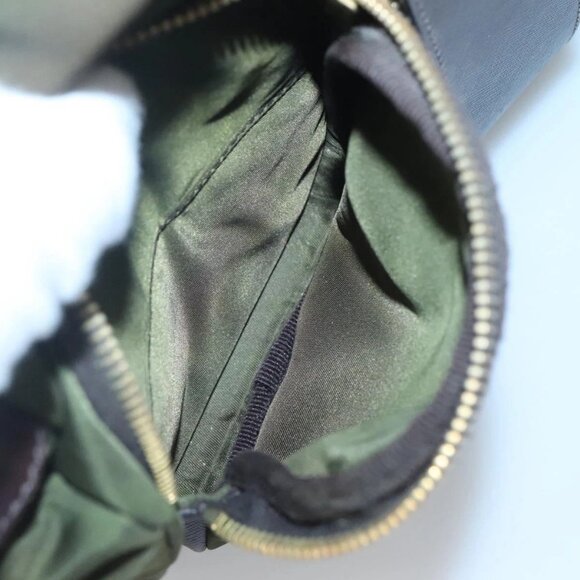 PRADA Shoulder Bag Nylon Khaki Gold Auth 120599 - Picture 13 of 16